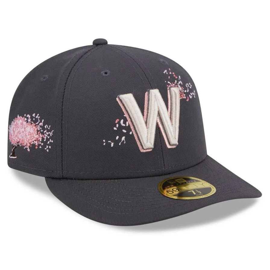 Team * | Men'S Washington Nationals New Era Graphite 2022 City Connect Low Profile 59Fifty Fitted Hat