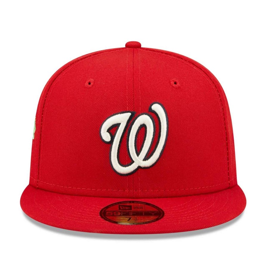 Team * | Men'S Washington Nationals New Era Red 2019 World Series Champions Citrus Pop Uv 59Fifty Fitted Hat