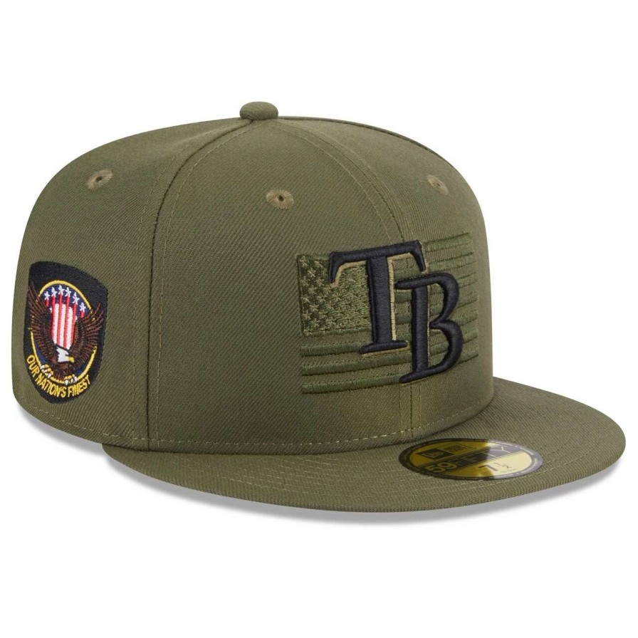 Team * | Men'S Tampa Bay Rays New Era Green 2023 Armed Forces Day On-Field 59Fifty Fitted Hat