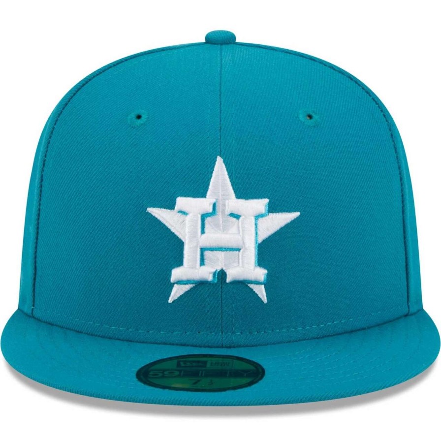 Team * | Men'S Houston Astros New Era Turquoise 59Fifty Fitted Hat