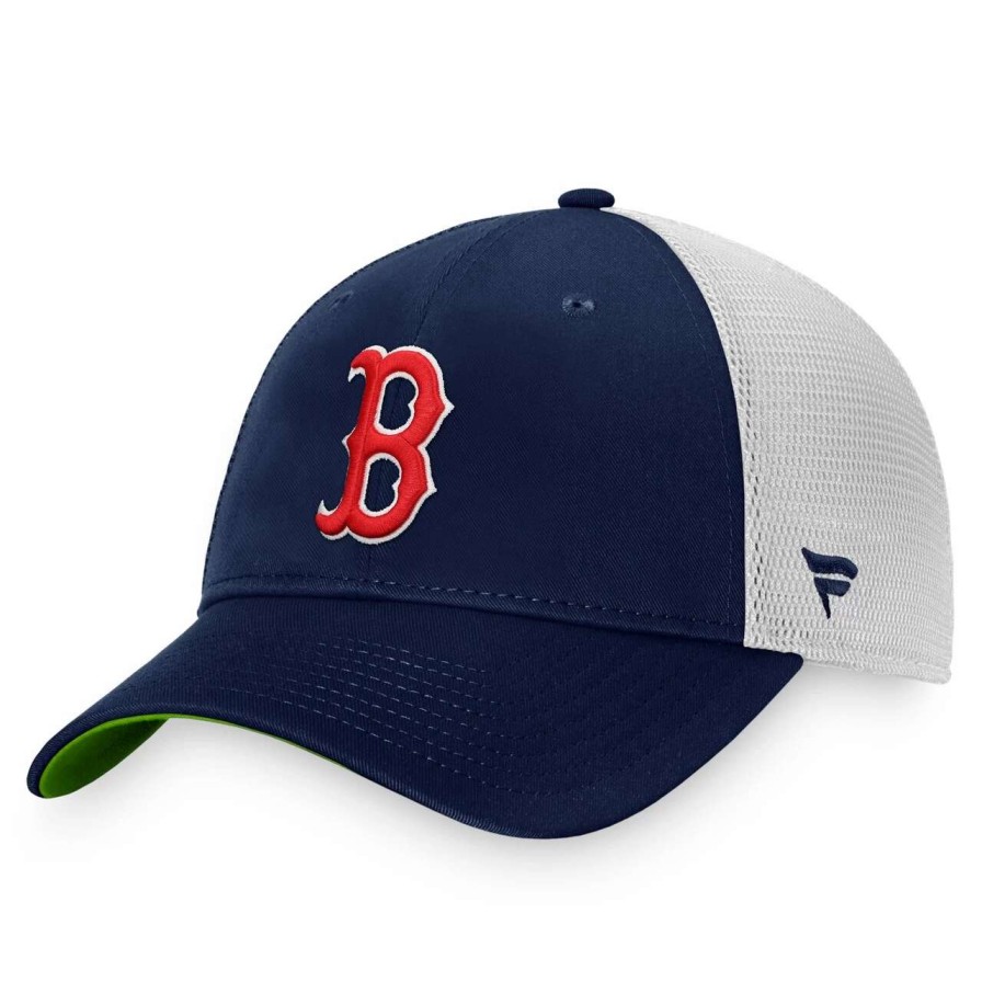 Team * | Men'S Boston Red Sox Fanatics Branded Navy/White 2004 World Series Patch Team Trucker Snapback Hat