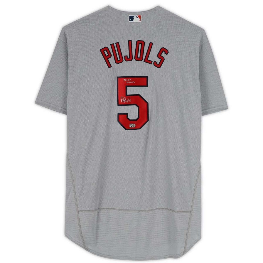 Collectibles & Memorabilia * | Albert Pujols St. Louis Cardinals Autographed Fanatics Authentic Nike Gray Authentic Jersey With "700 Hr" And "9-23-22" Inscriptions