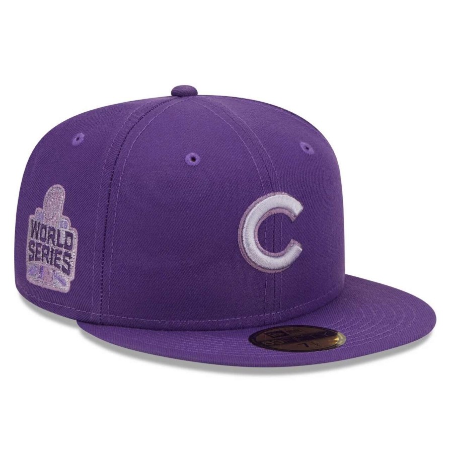 Team * | Men'S Chicago Cubs New Era Purple Lavender Undervisor 59Fifty Fitted Hat