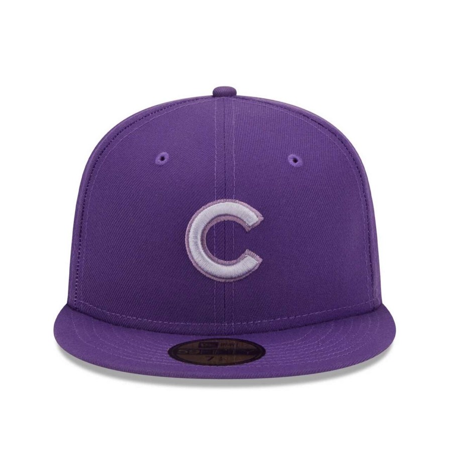 Team * | Men'S Chicago Cubs New Era Purple Lavender Undervisor 59Fifty Fitted Hat