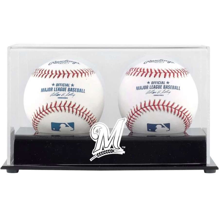 Collectibles & Memorabilia * | Milwaukee Brewers Fanatics Authentic Two Baseball Cube Logo Display Case