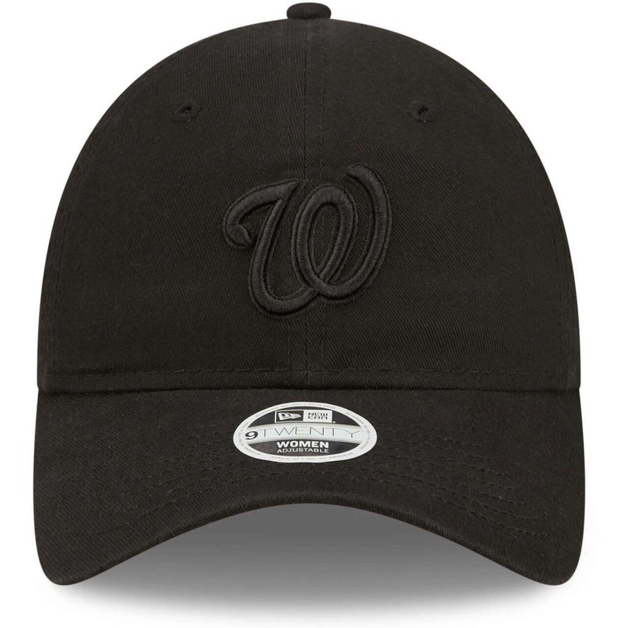 Team * | Women'S Washington Nationals New Era Black On Black Core Classic Ii 9Twenty Adjustable Hat