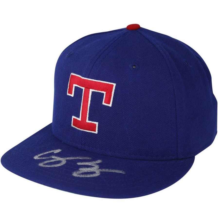 Collectibles & Memorabilia * | Autographed Texas Rangers Corey Seager Fanatics Authentic Royal New Era Baseball Cap