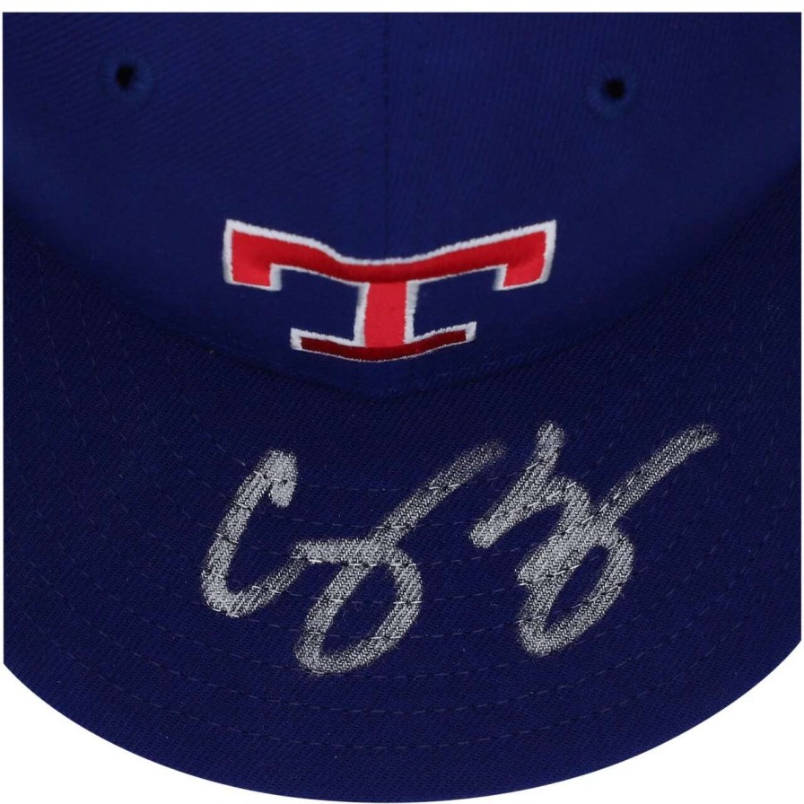 Collectibles & Memorabilia * | Autographed Texas Rangers Corey Seager Fanatics Authentic Royal New Era Baseball Cap