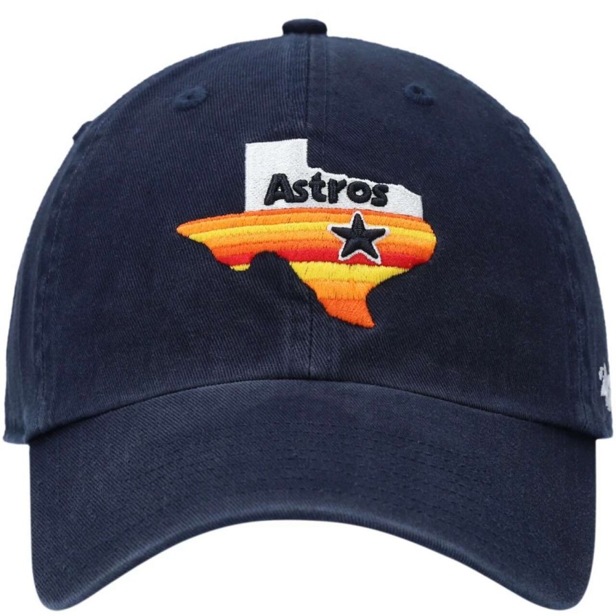 Team * | Men'S Houston Astros '47 Navy 1984 Logo Cooperstown Collection Clean Up Adjustable Hat