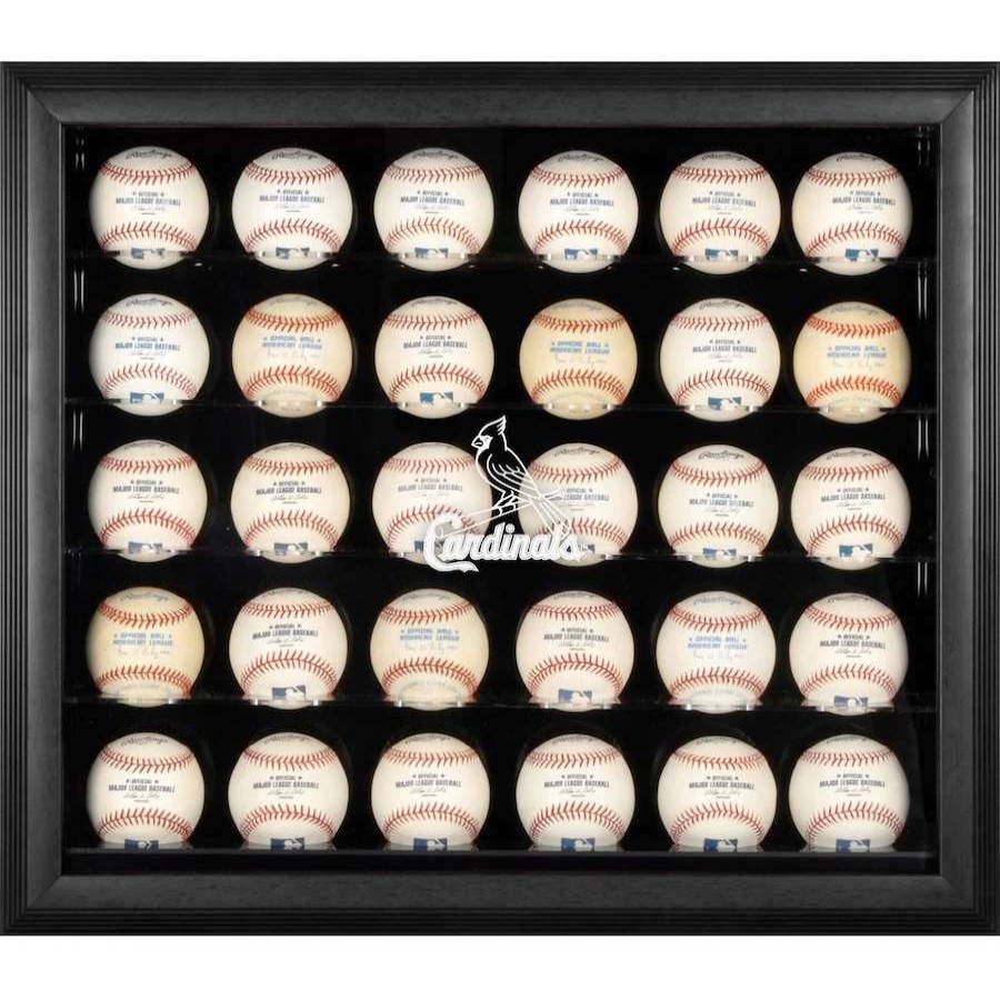 Collectibles & Memorabilia * | St. Louis Cardinals Fanatics Authentic Logo Black Framed 30-Ball Display Case