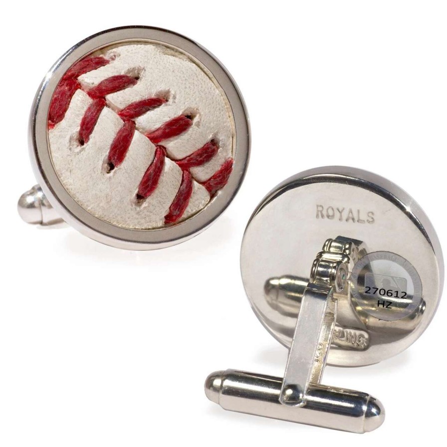 Collectibles & Memorabilia * | Kansas City Royals Tokens & Icons Game-Used Baseball Cuff Links