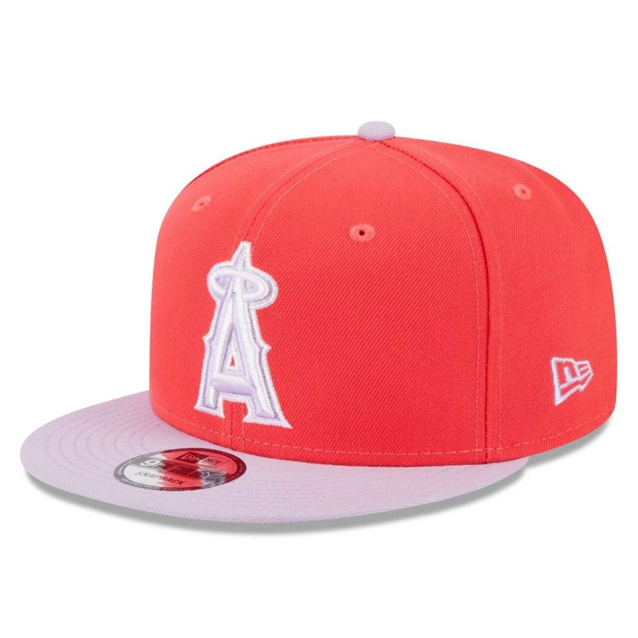 Team * | Men'S Los Angeles Angels New Era Red/Purple Spring Basic Two-Tone 9Fifty Snapback Hat