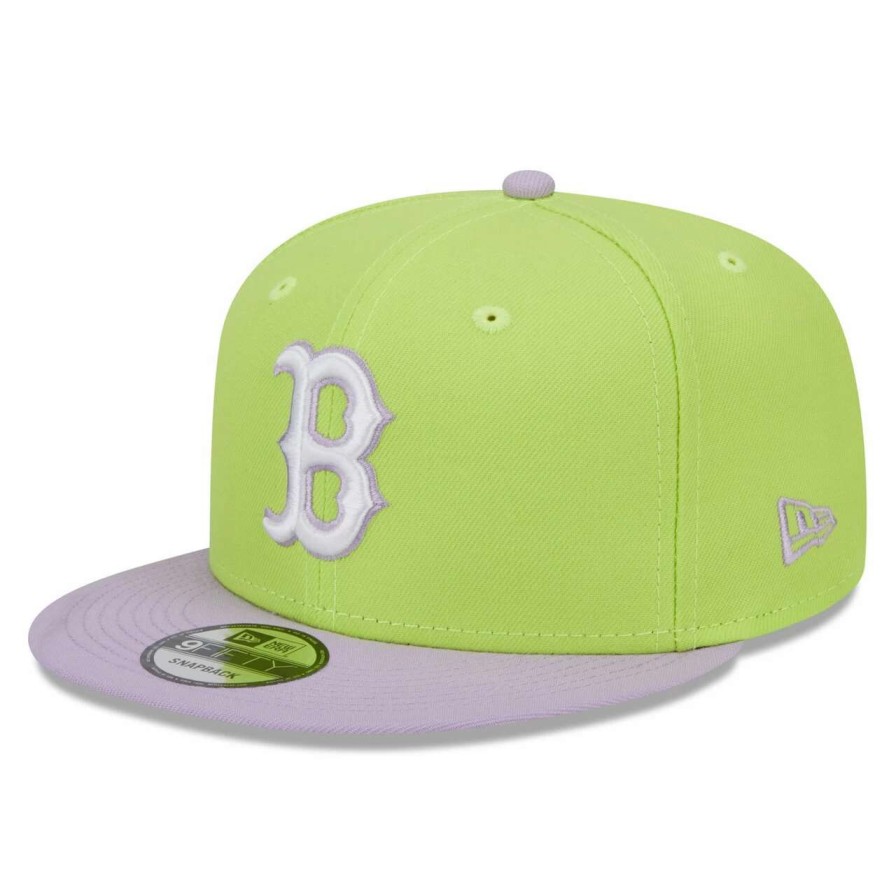 Team * | Men'S Boston Red Sox New Era Neon Green/Purple Spring Basic Two-Tone 9Fifty Snapback Hat