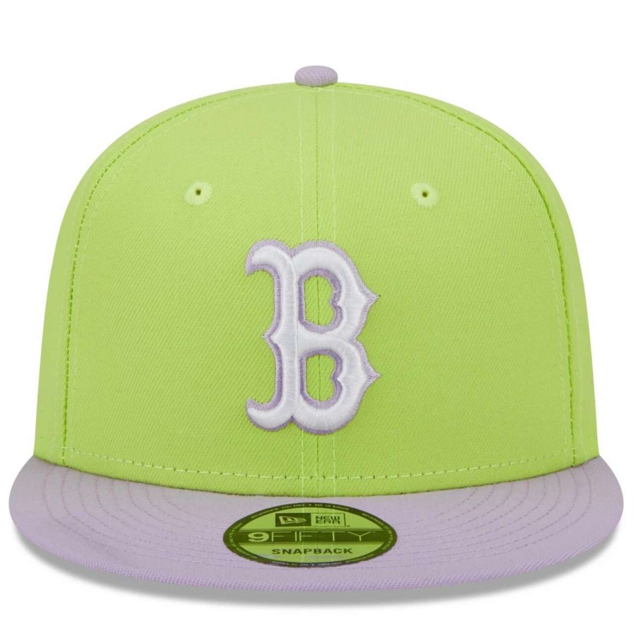 Team * | Men'S Boston Red Sox New Era Neon Green/Purple Spring Basic Two-Tone 9Fifty Snapback Hat