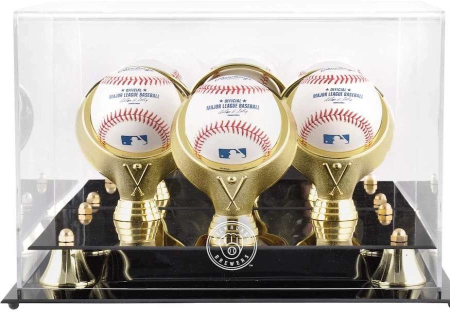 Collectibles & Memorabilia * | Milwaukee Brewers Fanatics Authentic Golden Classic Three Baseball 2020-Present Logo Display Case