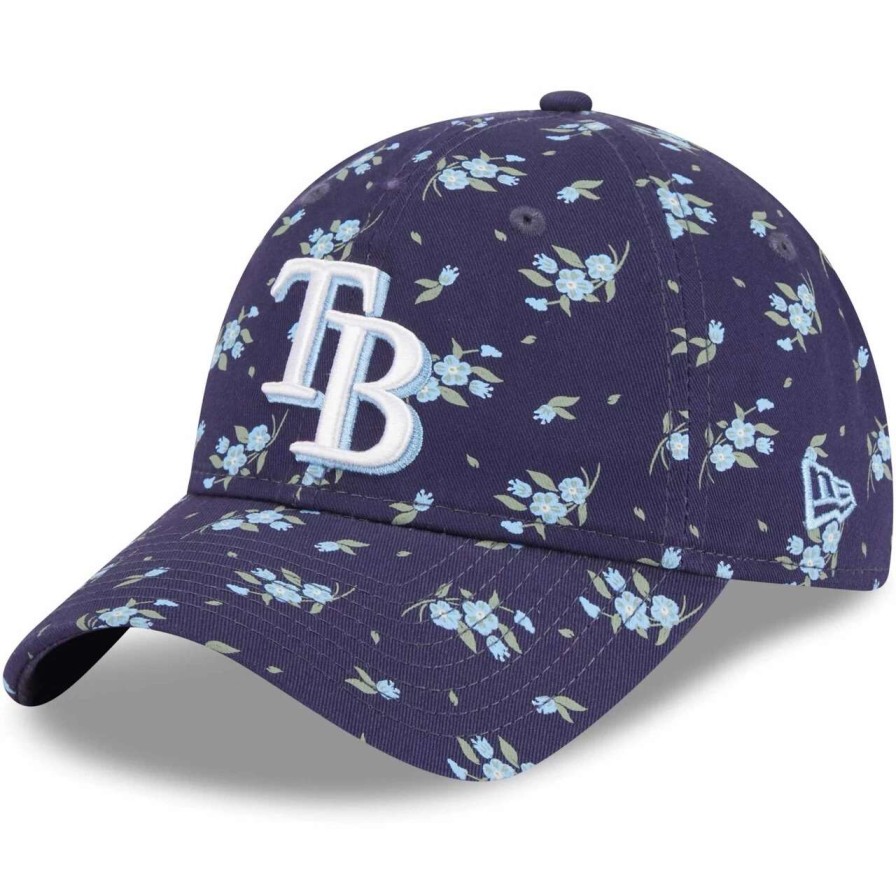 Team * | Youth Tampa Bay Rays New Era Navy Bloom 9Twenty Adjustable Hat