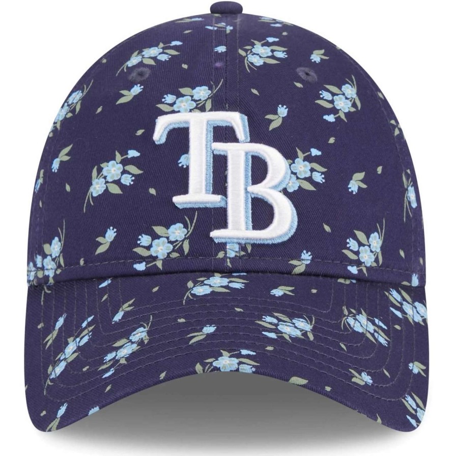 Team * | Youth Tampa Bay Rays New Era Navy Bloom 9Twenty Adjustable Hat