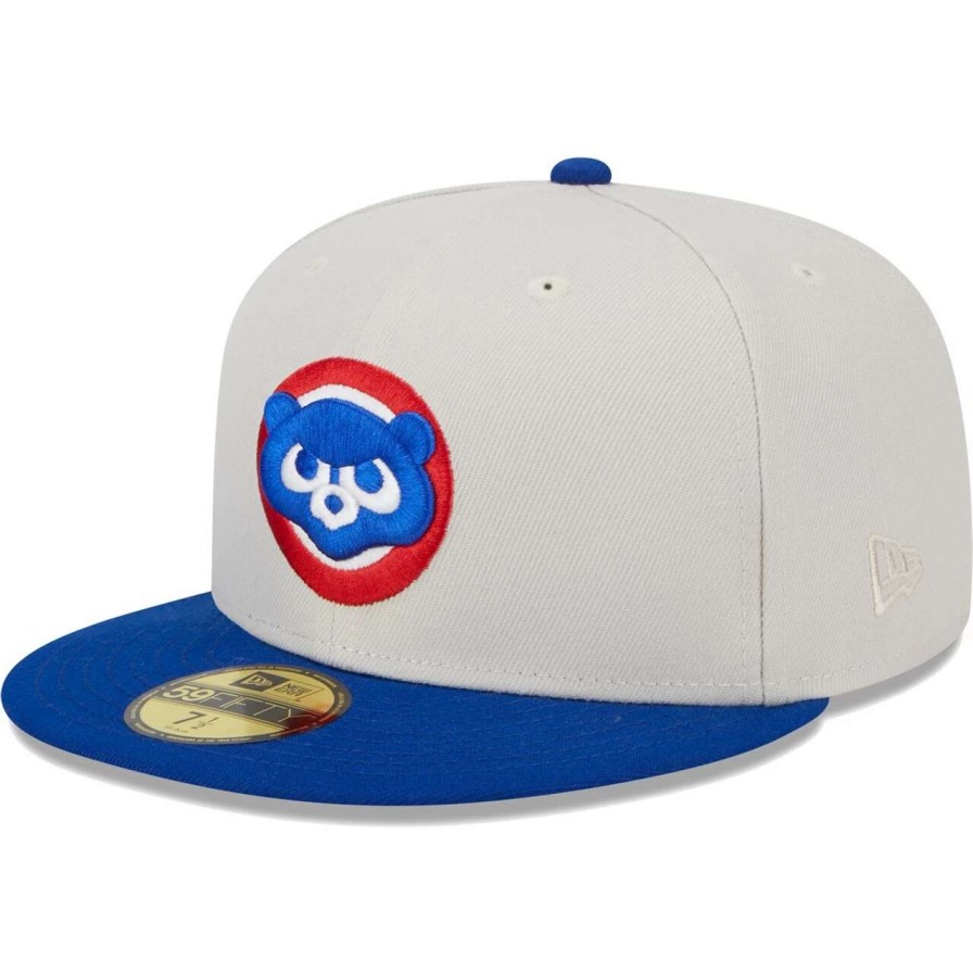 Team * | Men'S Chicago Cubs New Era Gray/Royal World Class Back Patch 59Fifty Fitted Hat