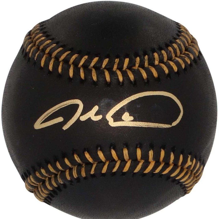 Collectibles & Memorabilia * | Autographed Texas Rangers Jacob Degrom Fanatics Authentic Black Leather Baseball