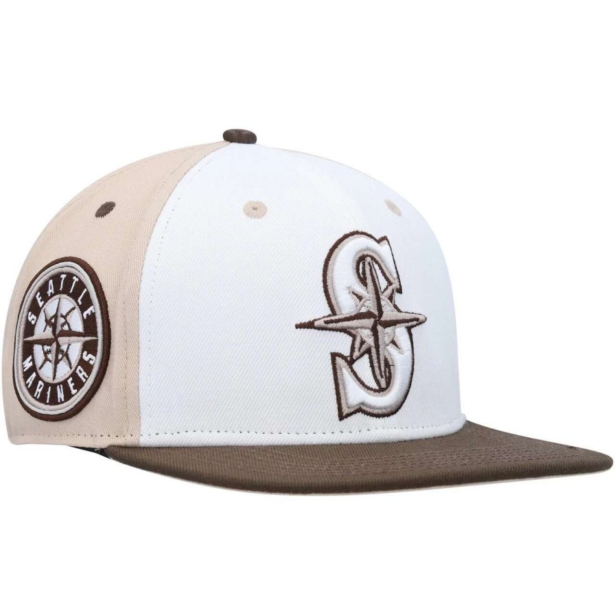 Team * | Men'S Seattle Mariners Pro Standard White/Brown Chocolate Ice Cream Drip Snapback Hat