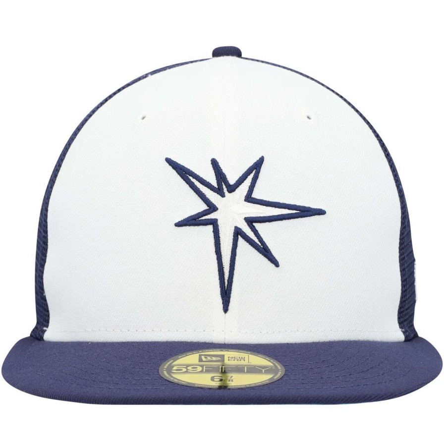 Team * | Men'S Tampa Bay Rays New Era White/Navy 2023 On-Field Batting Practice 59Fifty Fitted Hat