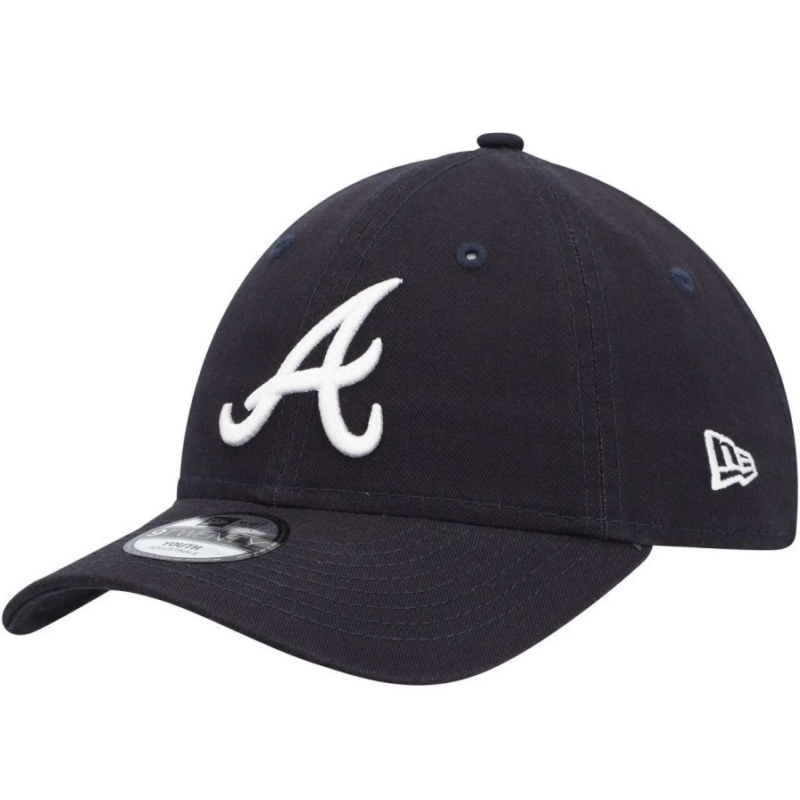 Team * | Youth Atlanta Braves New Era Navy Core Classic 9Twenty Adjustable Hat