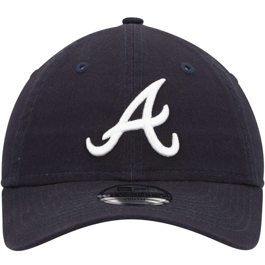 Team * | Youth Atlanta Braves New Era Navy Core Classic 9Twenty Adjustable Hat