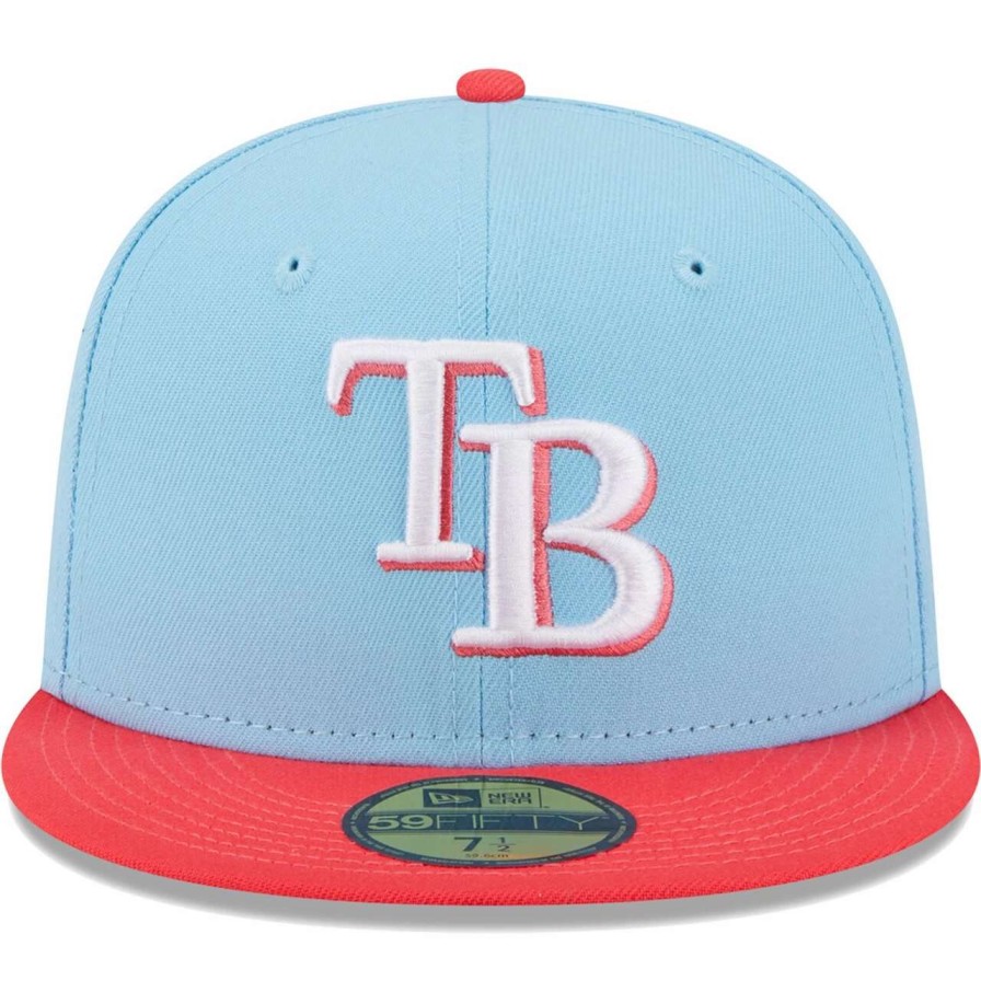 Team * | Men'S Tampa Bay Rays New Era Light Blue/Red Spring Color Two-Tone 59Fifty Fitted Hat