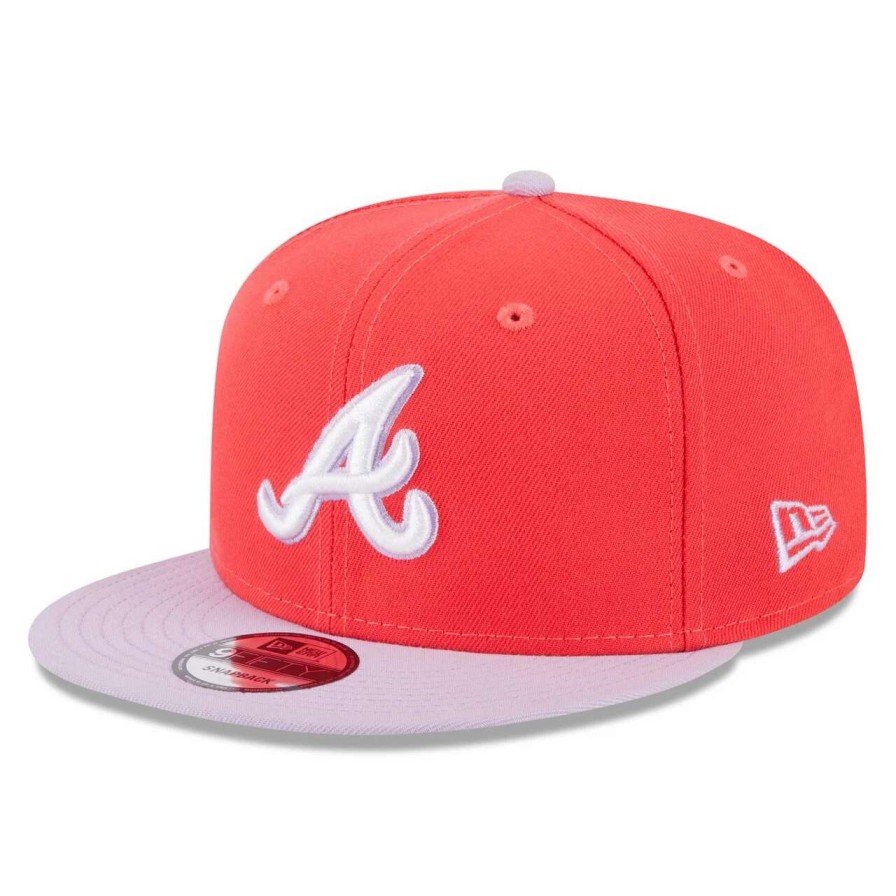 Team * | Men'S Atlanta Braves New Era Red/Purple Spring Basic Two-Tone 9Fifty Snapback Hat