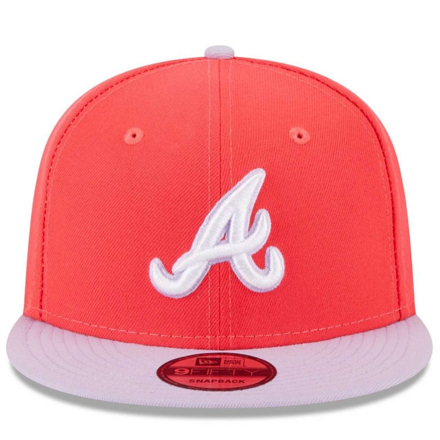 Team * | Men'S Atlanta Braves New Era Red/Purple Spring Basic Two-Tone 9Fifty Snapback Hat