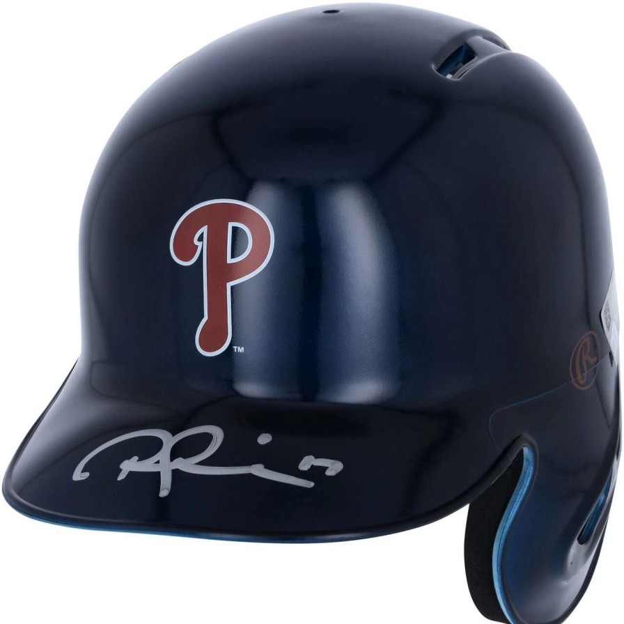 Collectibles & Memorabilia * | Rhys Hoskins Philadelphia Phillies Fanatics Authentic Autographed Alternate Chrome Mini Batting Helmet Fanatics Exclusive