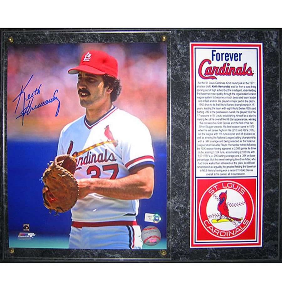 Collectibles & Memorabilia * | St. Louis Cardinals Keith Hernandez Autographed Photo Plaque Forever Cardinals Collection