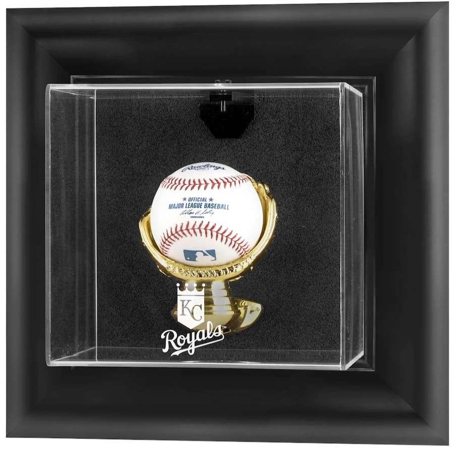 Collectibles & Memorabilia * | Kansas City Royals Fanatics Authentic Black Framed Wall-Mounted Logo Baseball Display Case