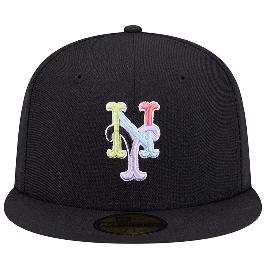 Team * | Men'S New York Mets New Era Black Multi-Color Pack 59Fifty Fitted Hat