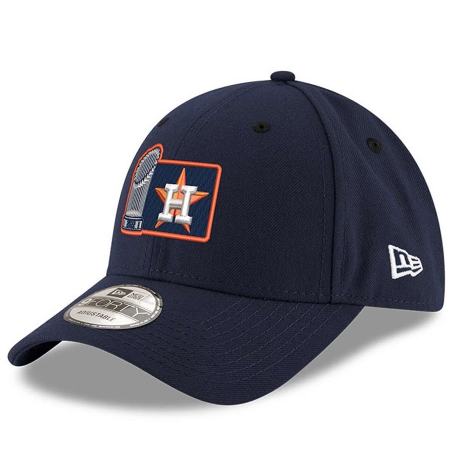 Team * | Men'S Houston Astros New Era Navy 2022 World Series Champions Trophy 9Forty Adjustable Hat