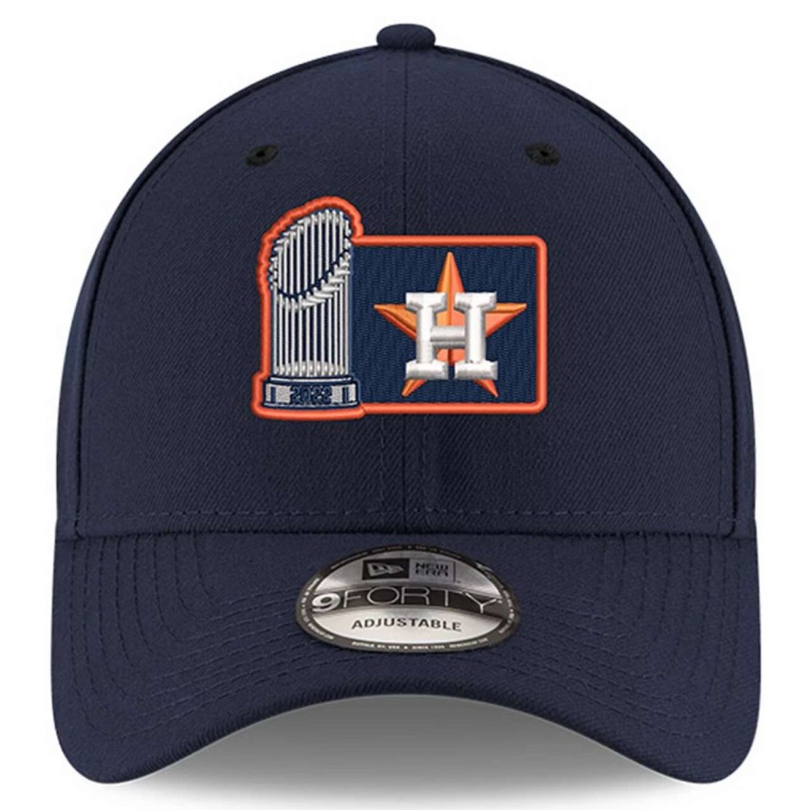 Team * | Men'S Houston Astros New Era Navy 2022 World Series Champions Trophy 9Forty Adjustable Hat