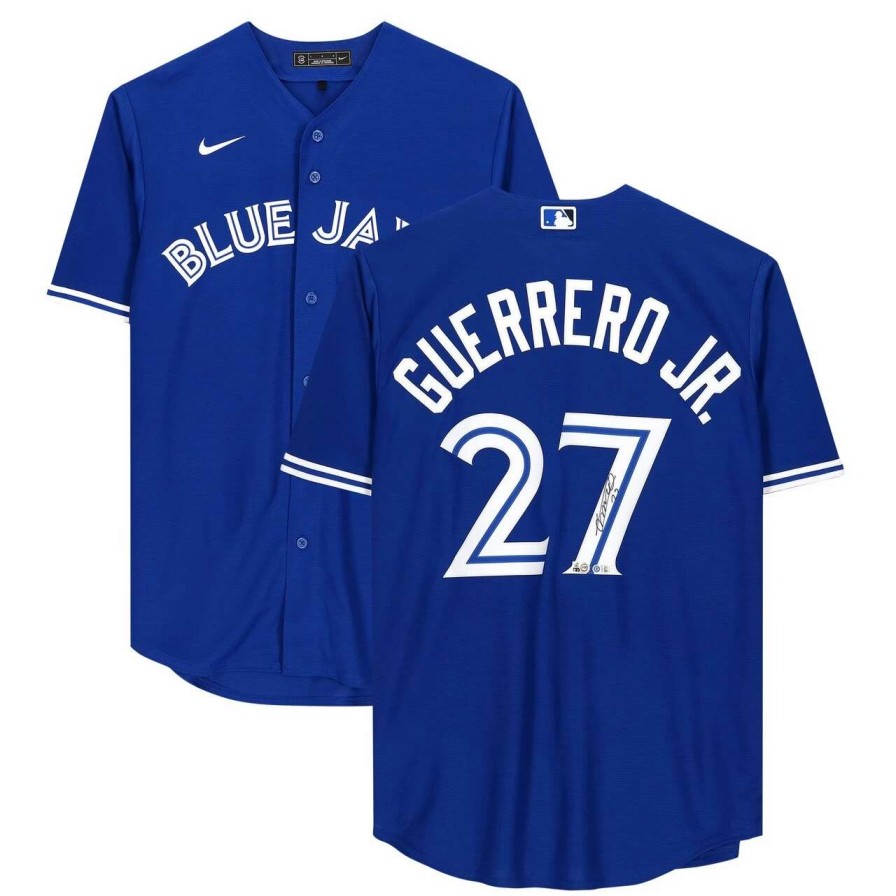 Collectibles & Memorabilia * | Autographed Toronto Blue Jays Vladimir Guerrero Jr. Fanatics Authentic Royal Nike Replica Jersey