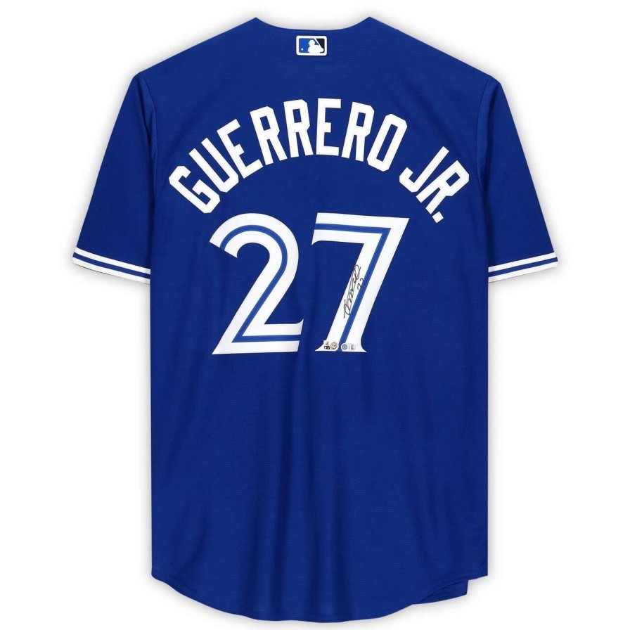 Collectibles & Memorabilia * | Autographed Toronto Blue Jays Vladimir Guerrero Jr. Fanatics Authentic Royal Nike Replica Jersey