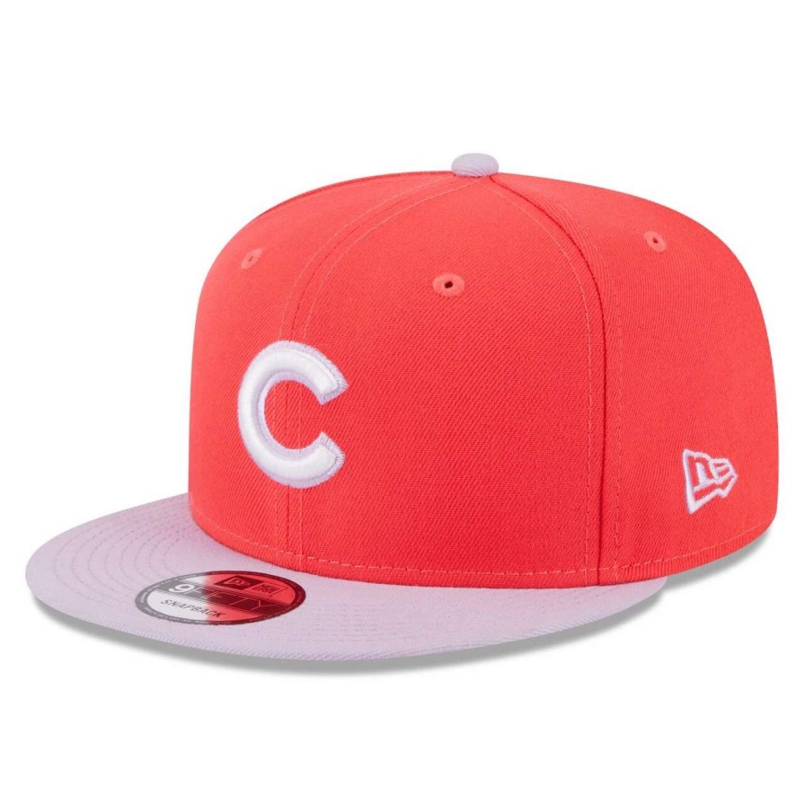 Team * | Men'S Chicago Cubs New Era Red/Purple Spring Basic Two-Tone 9Fifty Snapback Hat