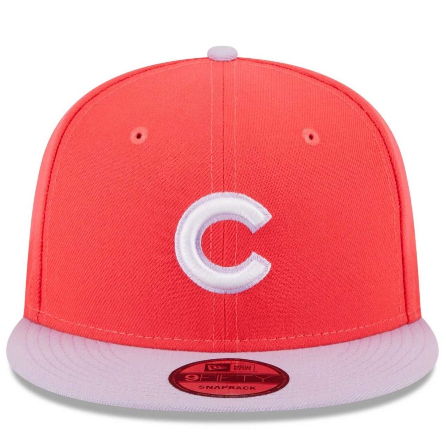 Team * | Men'S Chicago Cubs New Era Red/Purple Spring Basic Two-Tone 9Fifty Snapback Hat