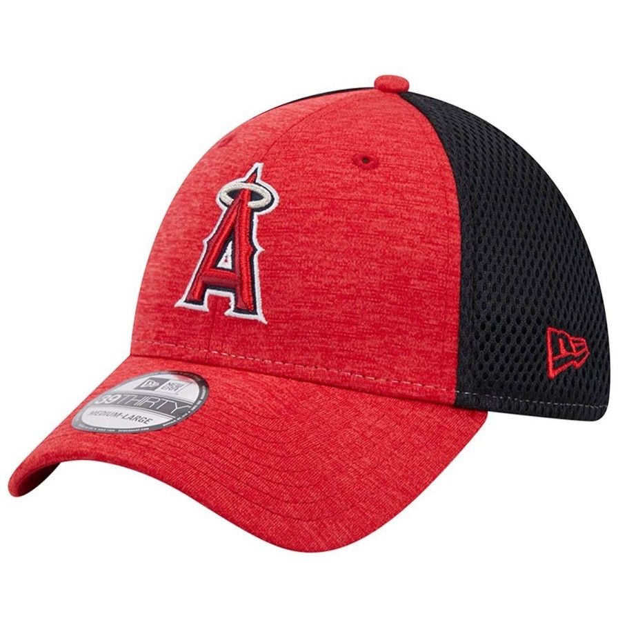 Team * | Men'S Los Angeles Angels New Era Red Shadow Neo 39Thirty Flex Hat