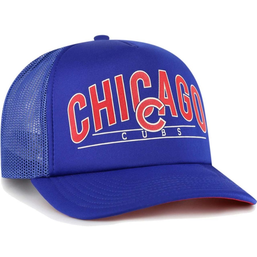 Team * | Men'S Chicago Cubs '47 Royal Backhaul Foam Trucker Snapback Hat