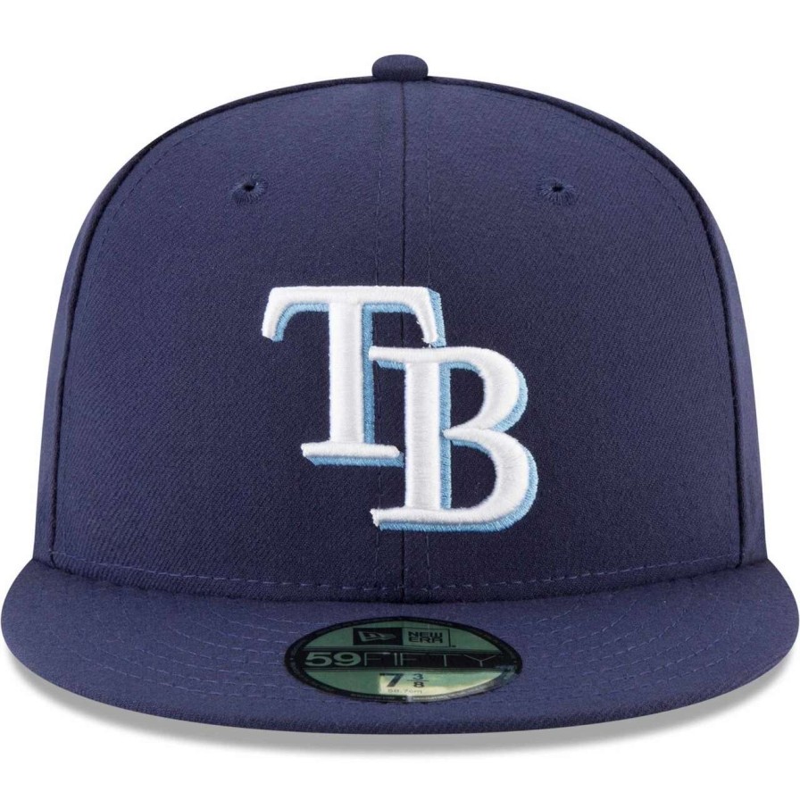 Team * | Men'S Tampa Bay Rays New Era Navy 25Th Anniversary Authentic Collection On-Field 59Fifty Fitted Hat