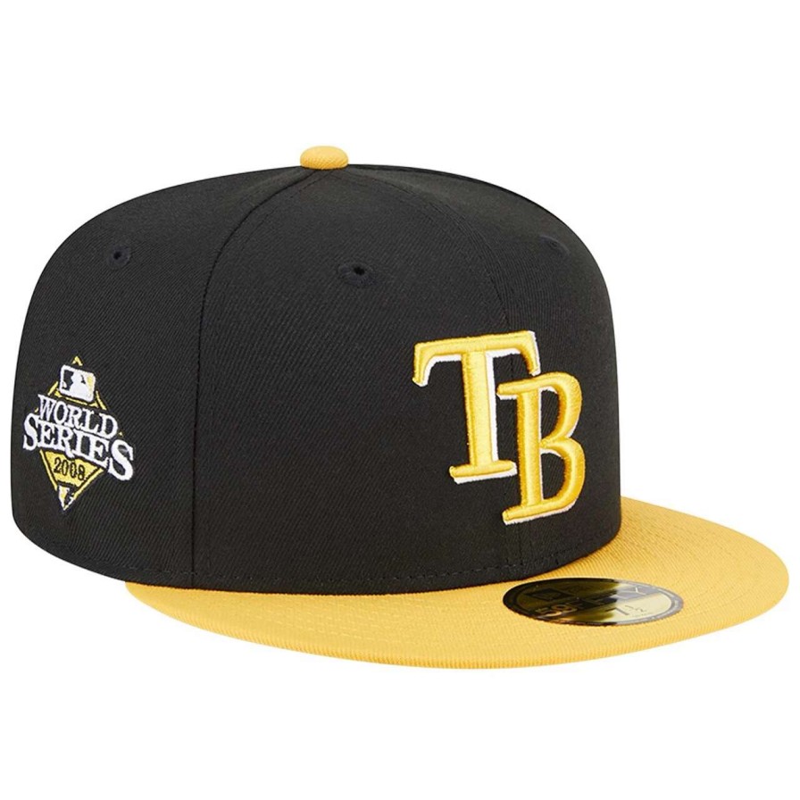 Team * | Men'S Tampa Bay Rays New Era Black/Gold 59Fifty Fitted Hat