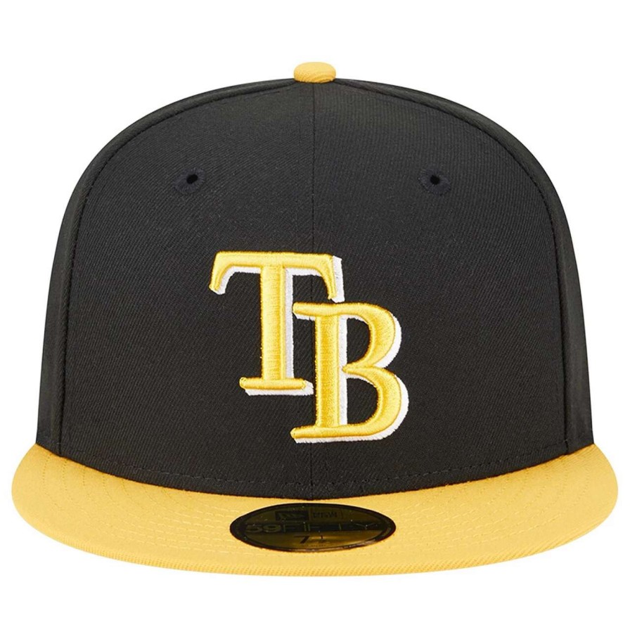 Team * | Men'S Tampa Bay Rays New Era Black/Gold 59Fifty Fitted Hat