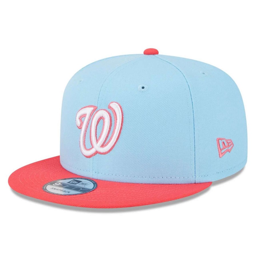 Team * | Men'S Washington Nationals New Era Light Blue/Red Spring Basic Two-Tone 9Fifty Snapback Hat