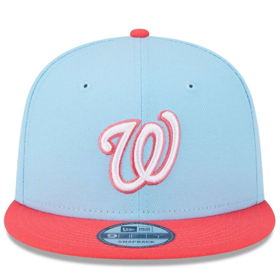 Team * | Men'S Washington Nationals New Era Light Blue/Red Spring Basic Two-Tone 9Fifty Snapback Hat