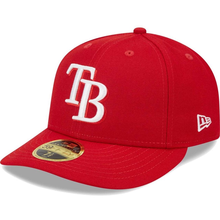 Team * | Men'S Tampa Bay Rays New Era Scarlet Low Profile 59Fifty Fitted Hat