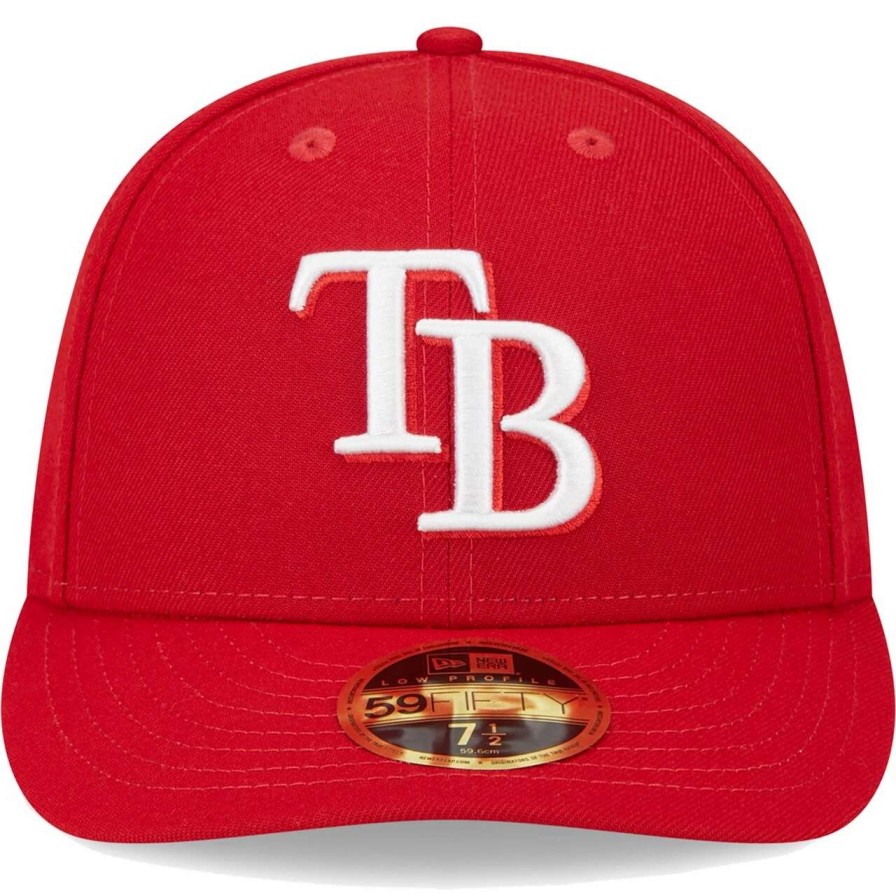 Team * | Men'S Tampa Bay Rays New Era Scarlet Low Profile 59Fifty Fitted Hat