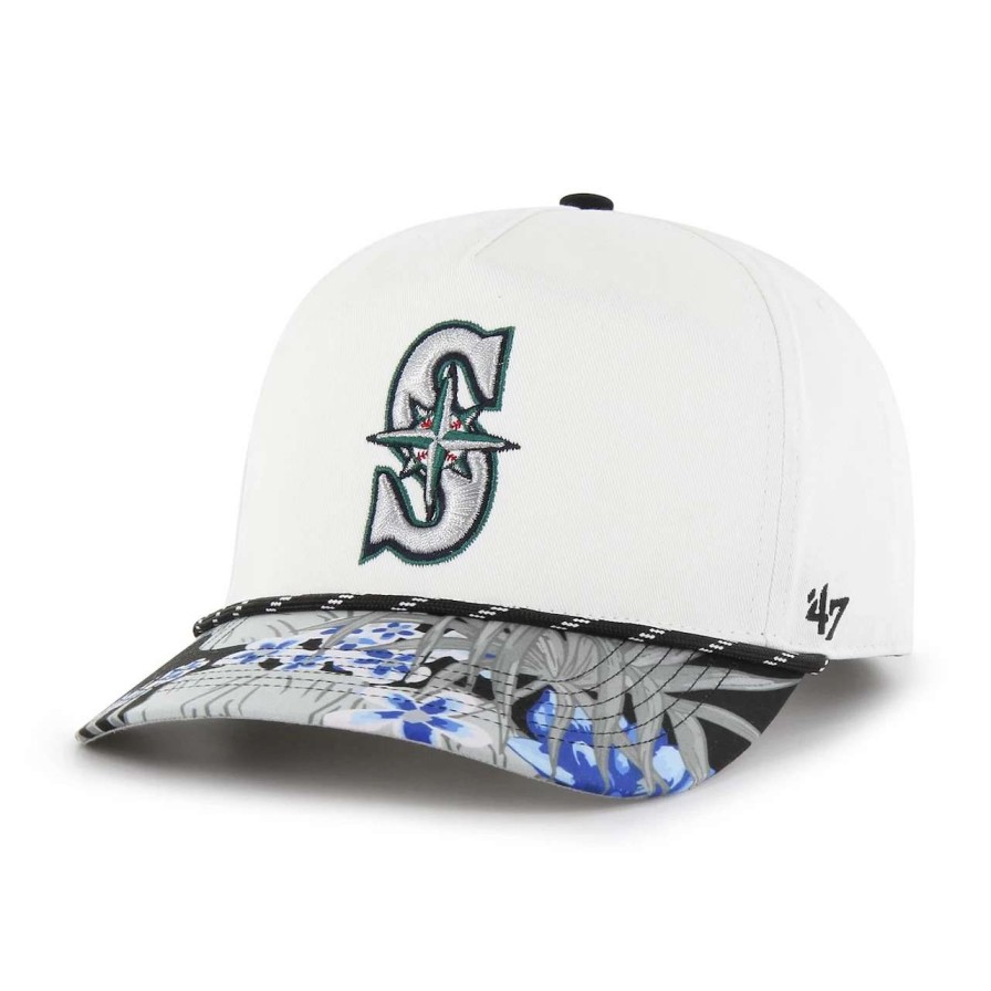 Team * | Men'S Seattle Mariners '47 White Dark Tropic Hitch Snapback Hat